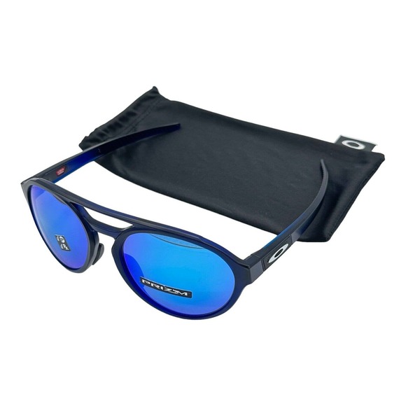 Oakley Forager Matte Translucent Blue Prizm Sapphire Polarized Lens Sunglasses - Picture 7 of 7